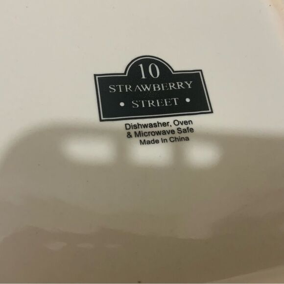 2 White Square Soup Cereal Bowls 10 Ten Strawberry Street 7 1/4” and 2 mugs G25 - Picture 6 of 7